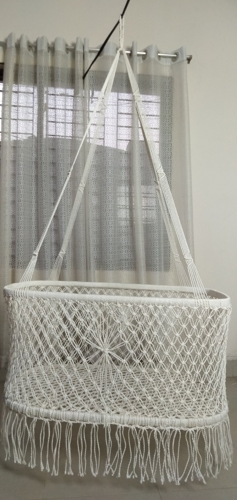 Macrame cheap hanging bassinet