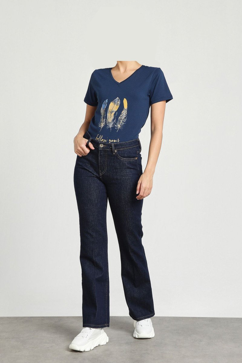 Ladies T-Shirt  chest on print